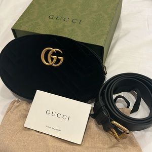 Gucci Marmont black belt bag